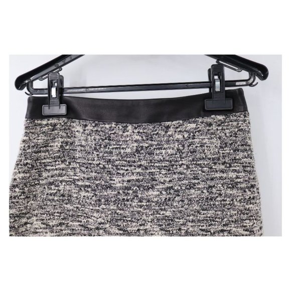 RAG & BONE Skirt Womens XO W27 Kensington Tweed Mini Lamb Leather back zip - Picture 3 of 13